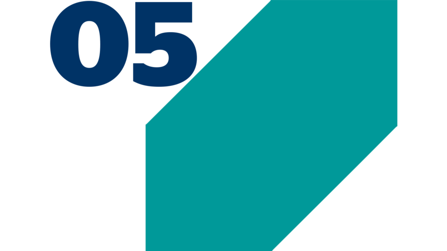 Freespective in the colour Teal with the number 05